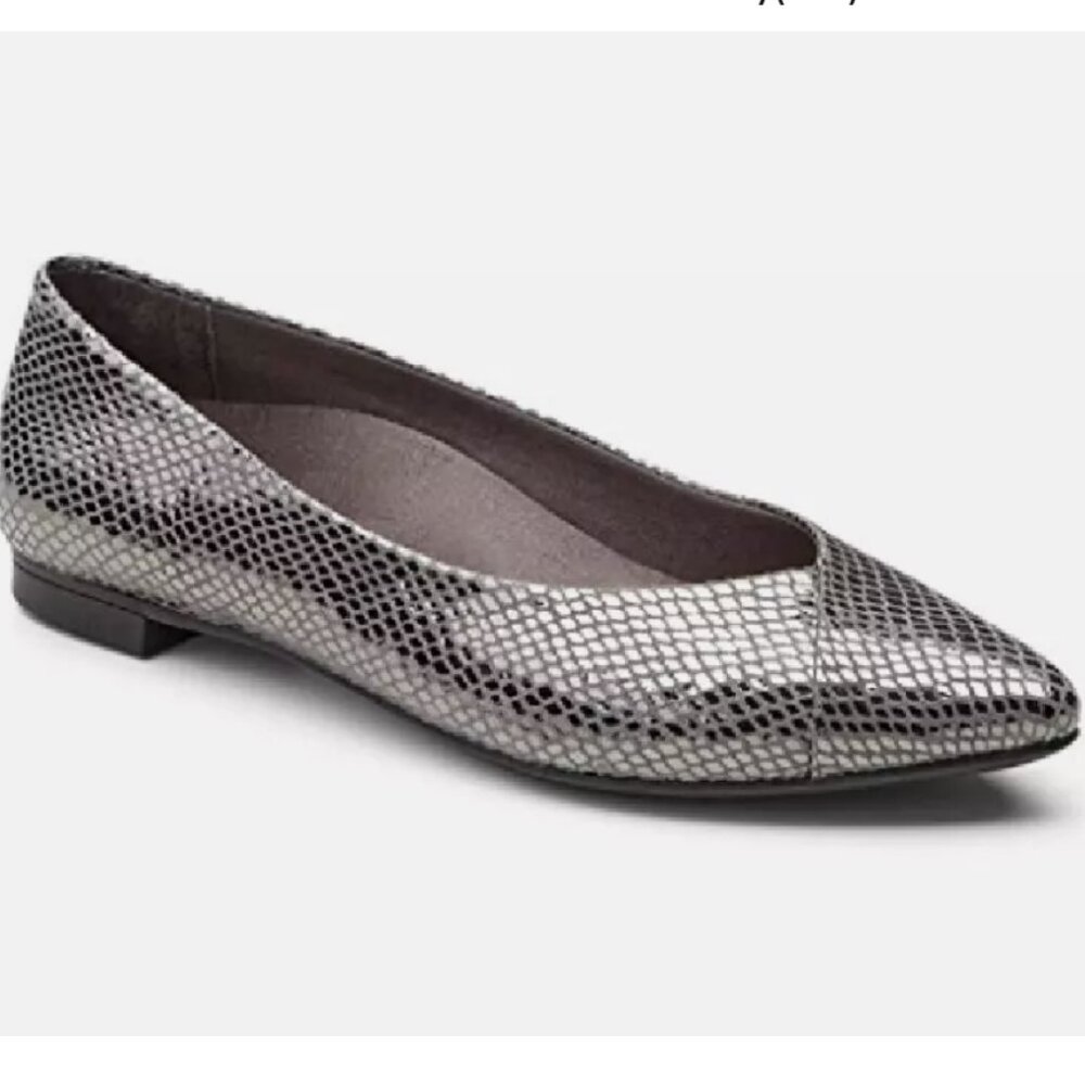 Vionic Caballo Snake Print Pointed Toe Ballet Fla… - image 8